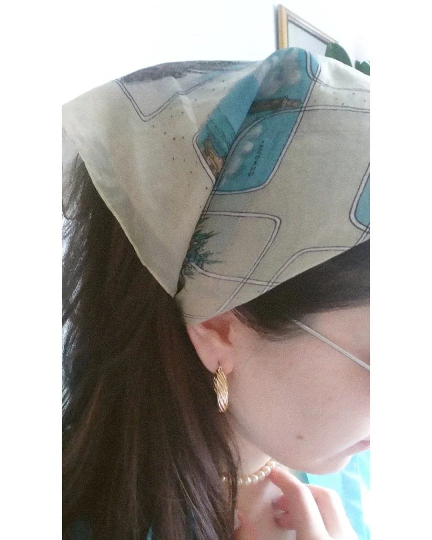 vintage svilena marama - Italija