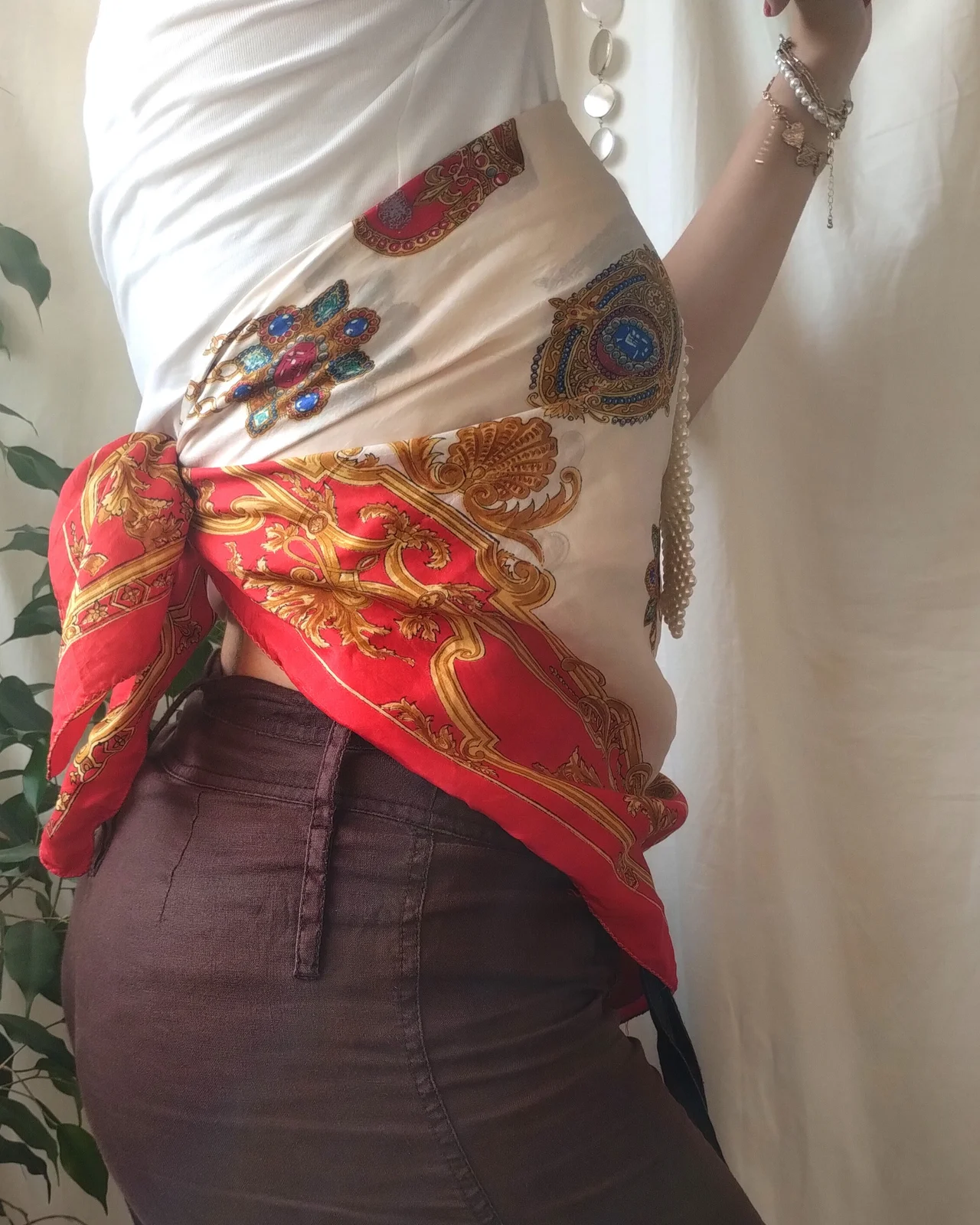vintage svilena marama