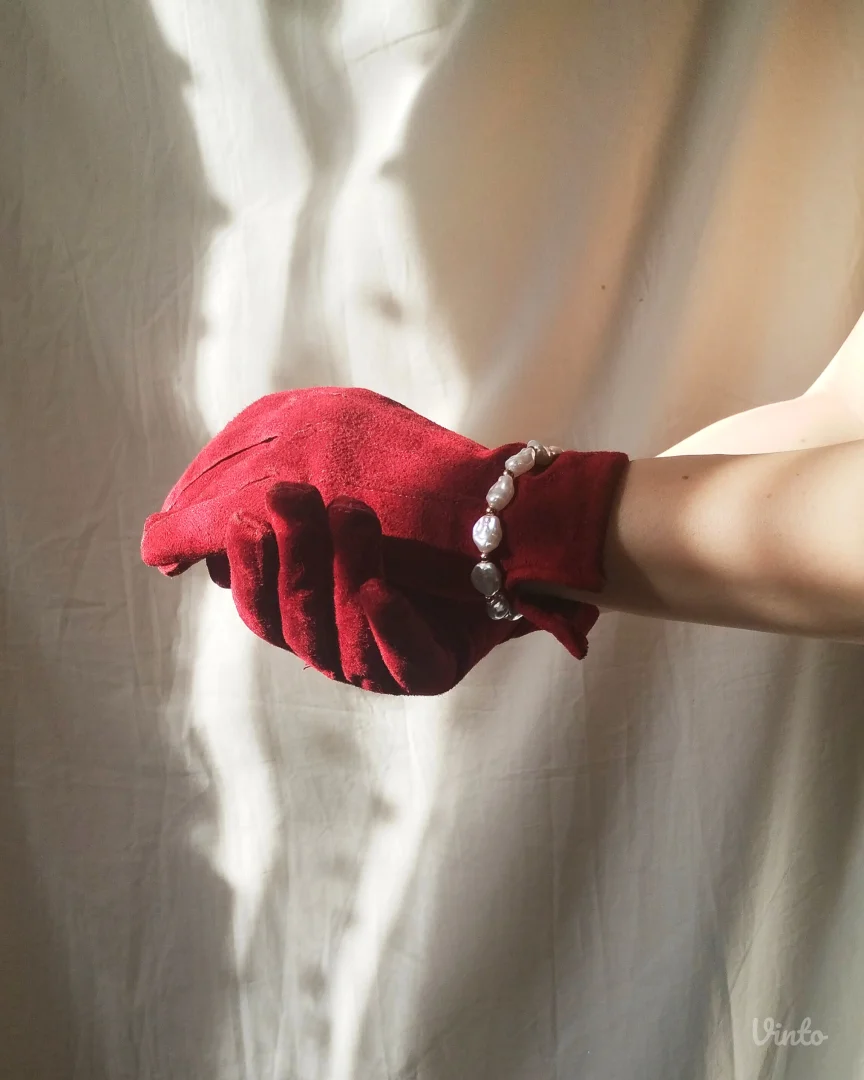 Bordo kožne rukavice