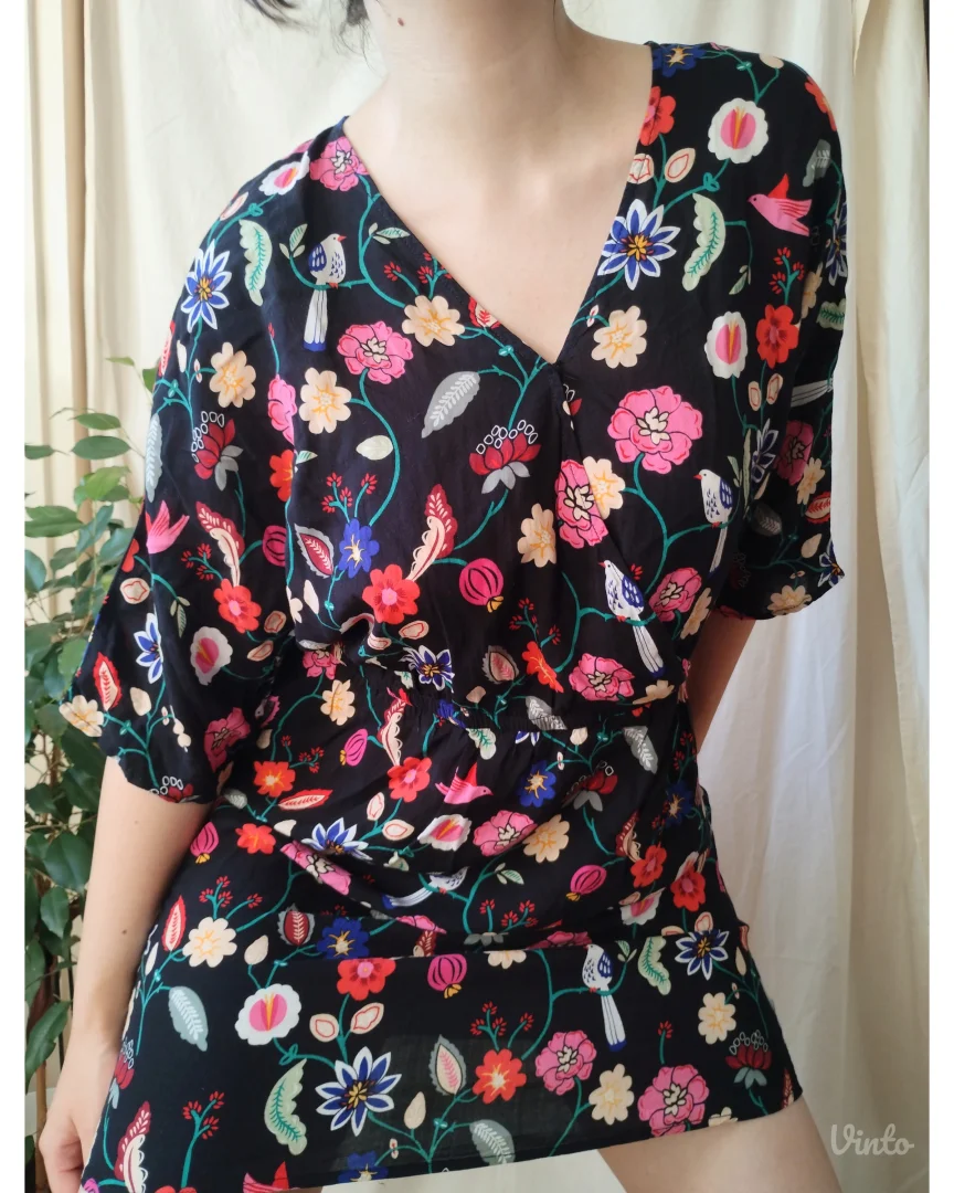 MONOPRIX femme cvetna kratka haljina