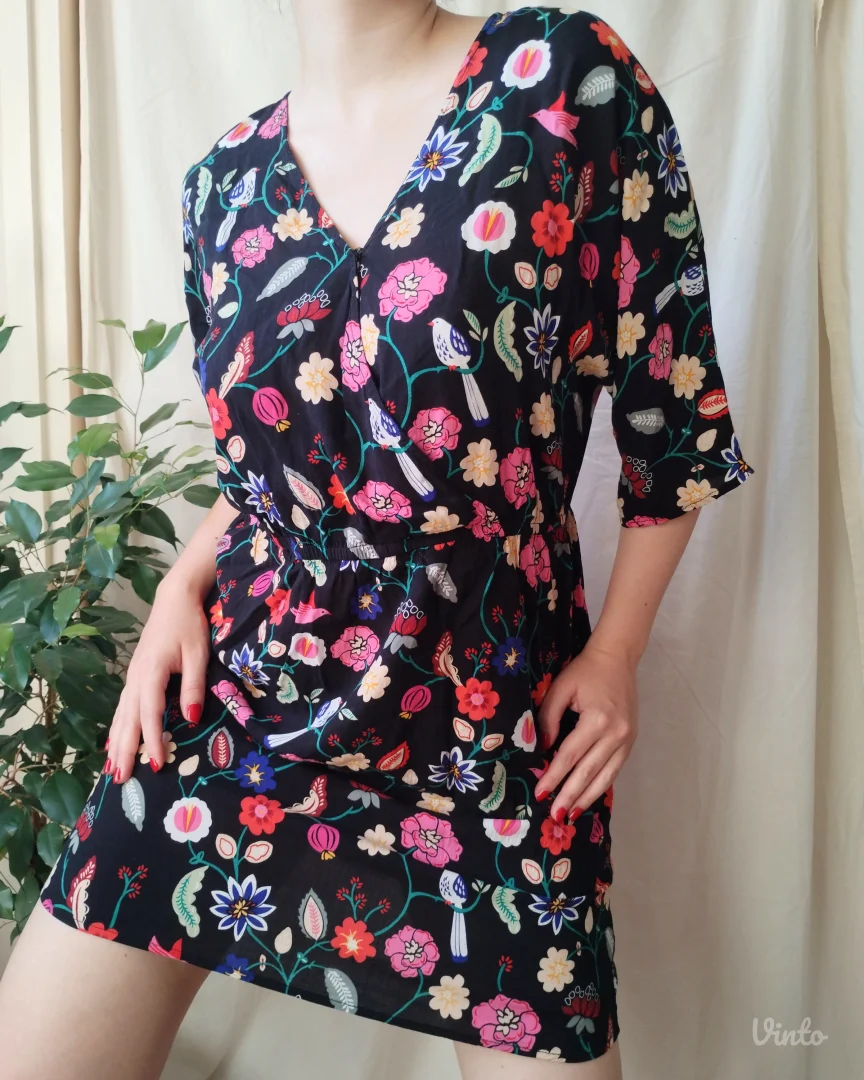 MONOPRIX femme cvetna kratka haljina