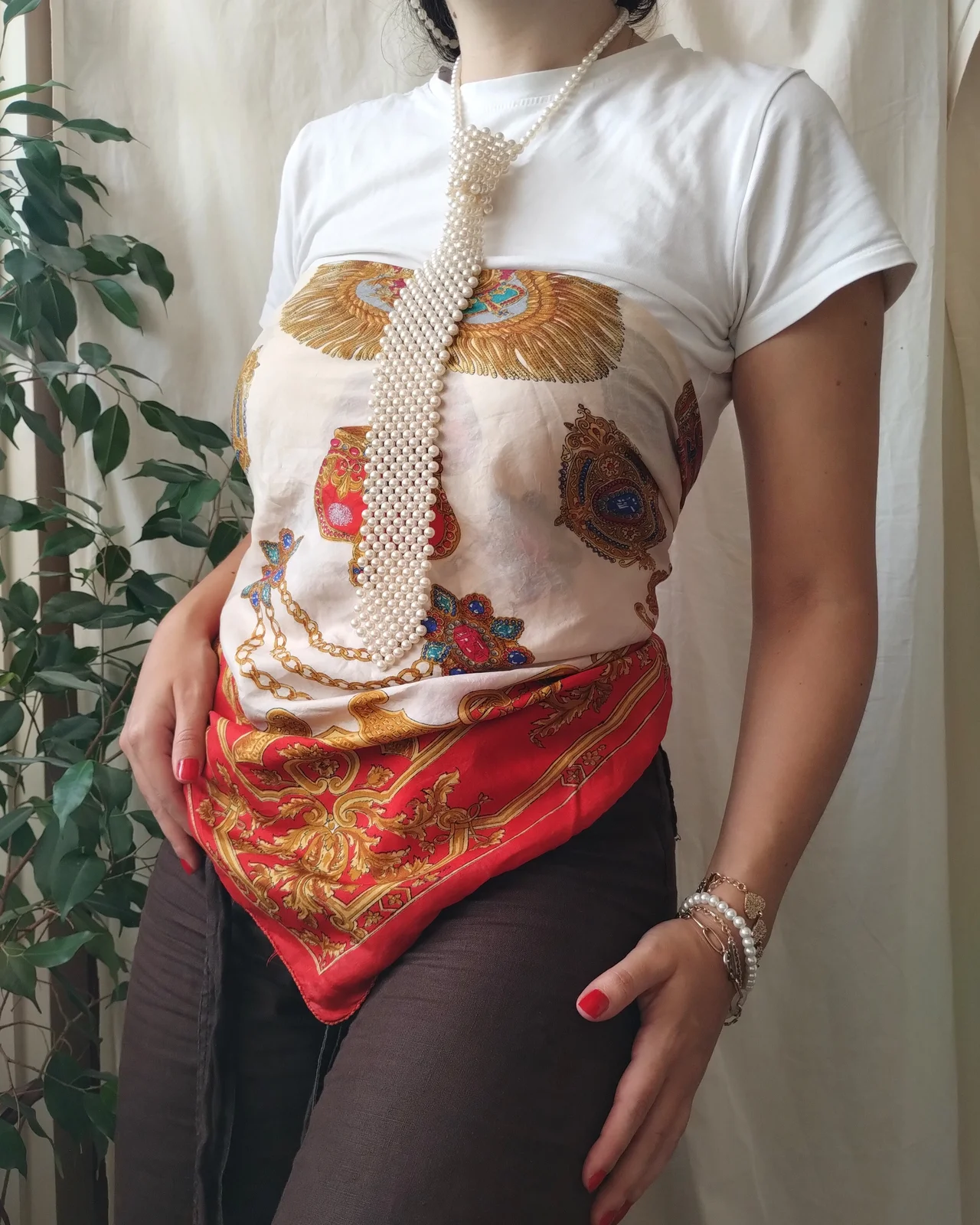 vintage svilena marama