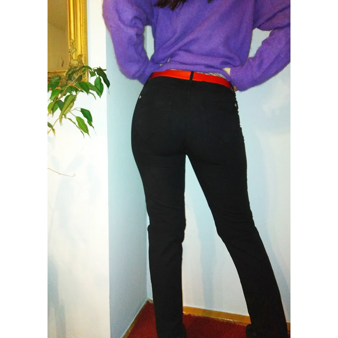 BLUE FIRE crne pantalone