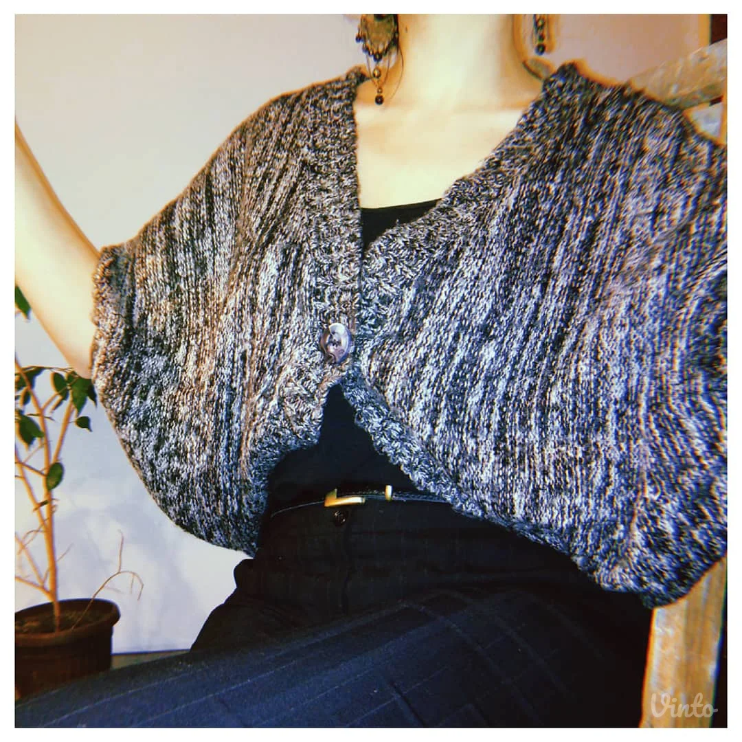 Pončo-kardigan sa miš rukavima