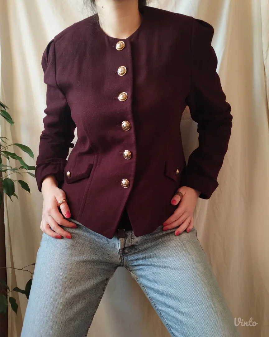 vintage BASLER sako sa zlatnim dugmićima