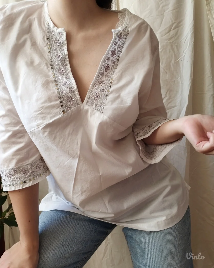 Boho bela bluza