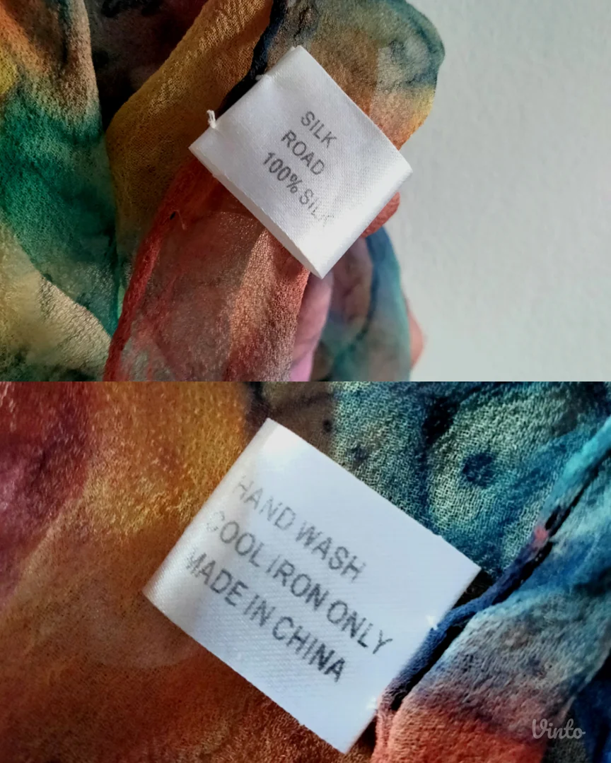 Svilena ešarpa SILK ROAD – ručno bojena