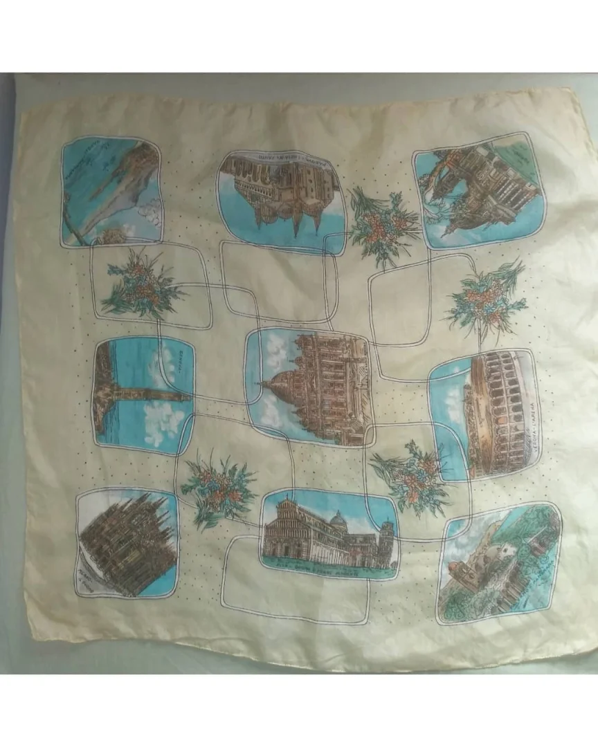 vintage svilena marama - Italija