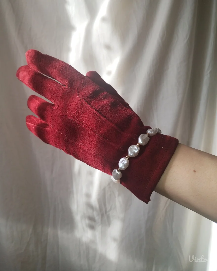 Bordo kožne rukavice