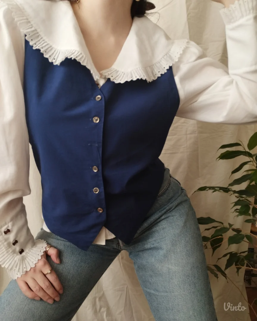 vintage teget prsluk