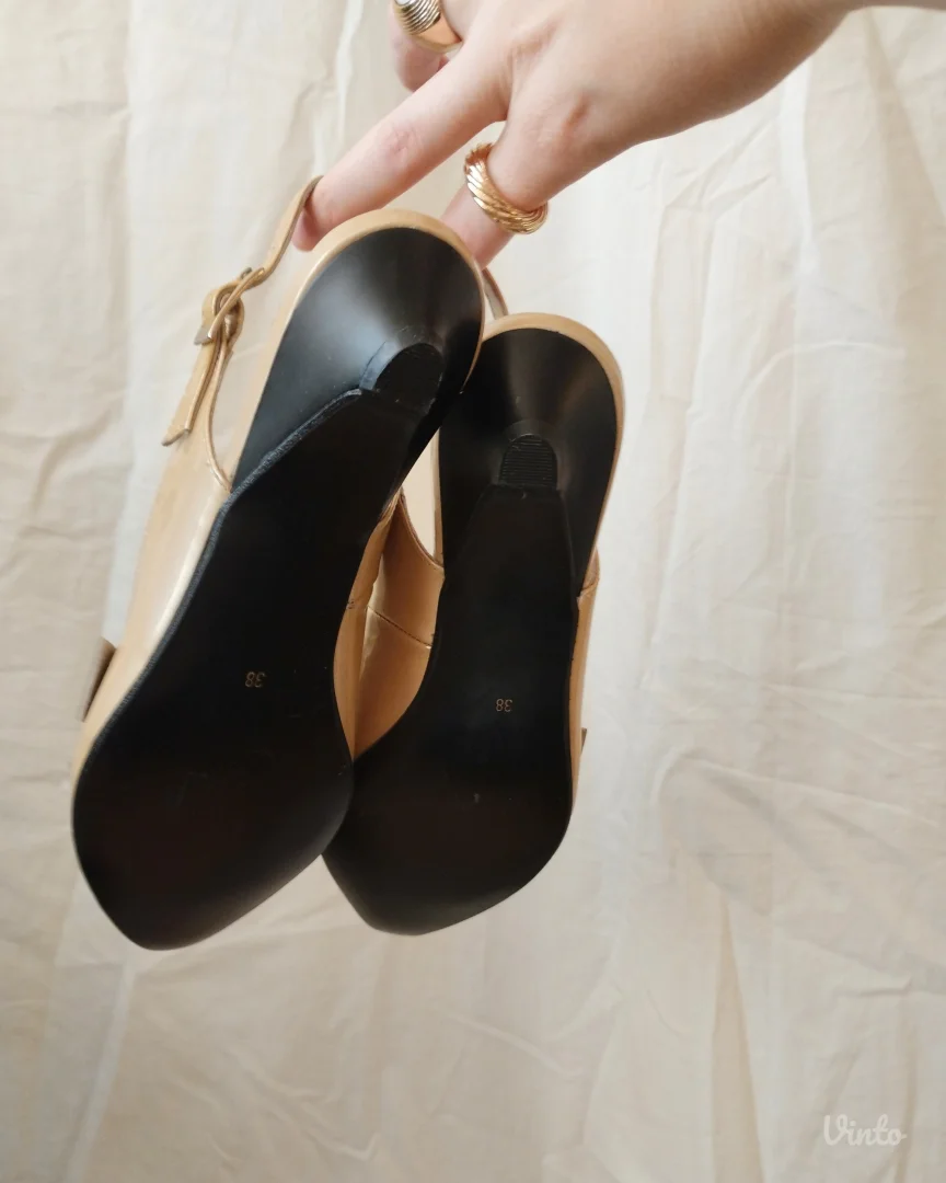 Vintage nude slingback salonke – FeelFirst
