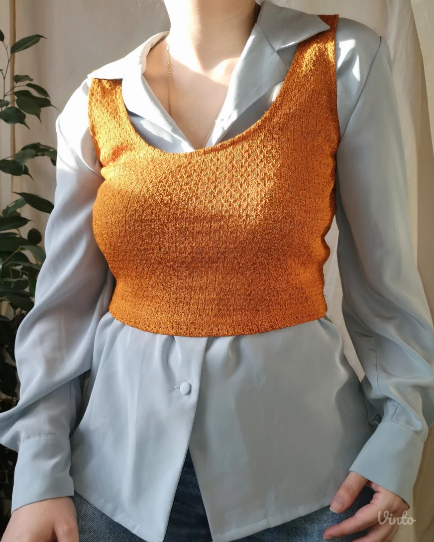 Narandžasti končani crop top