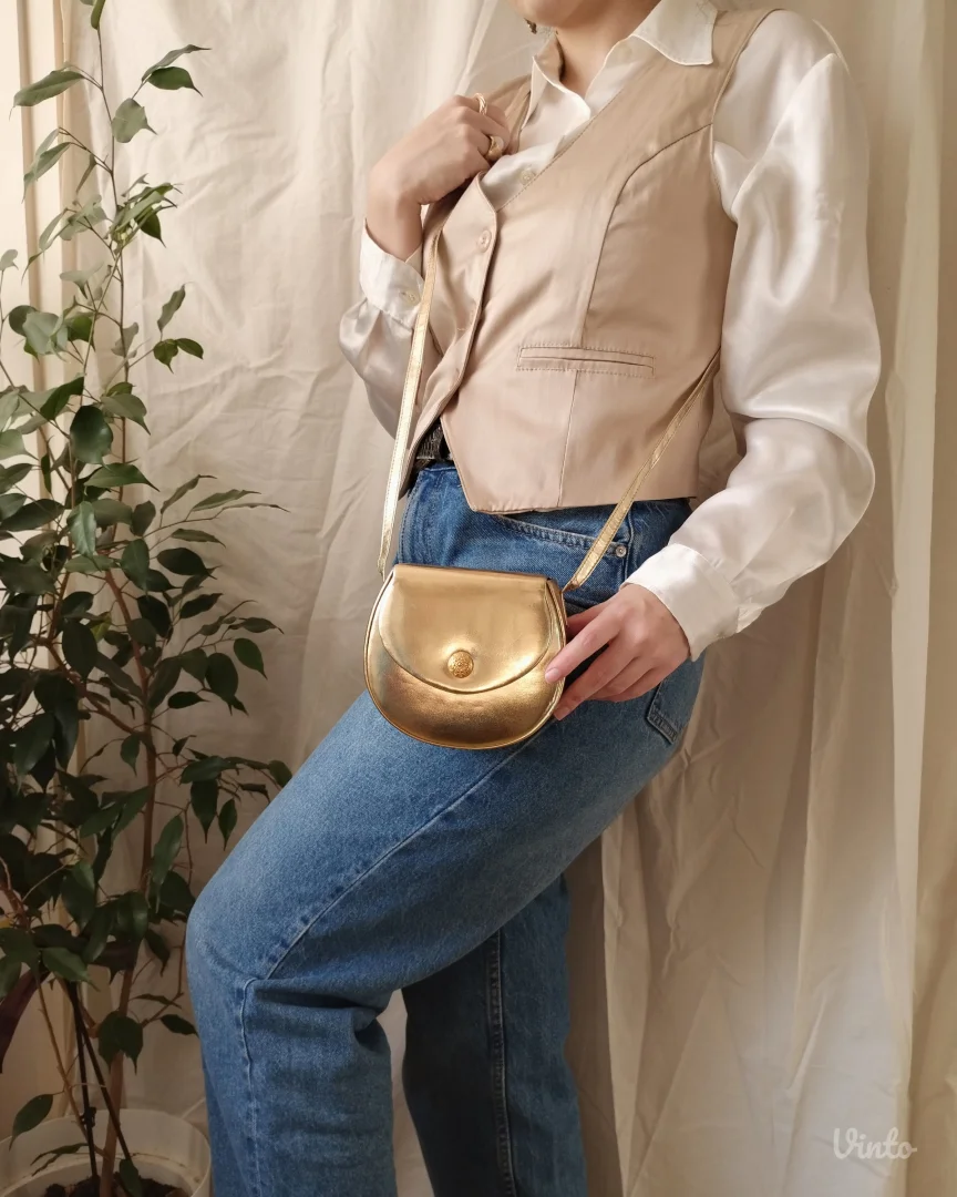 vintage PICARD zlatna torbica