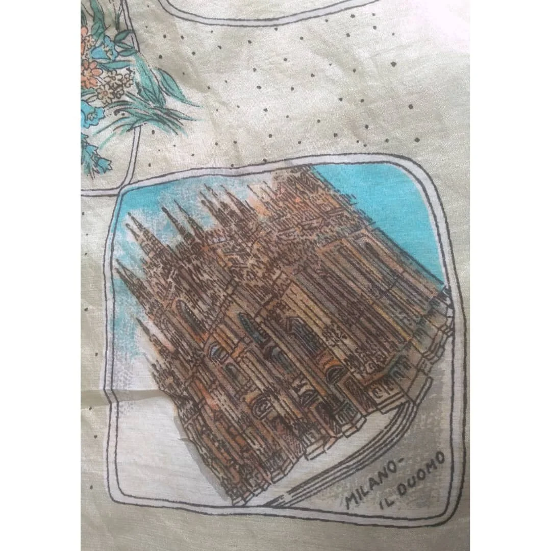 vintage svilena marama - Italija