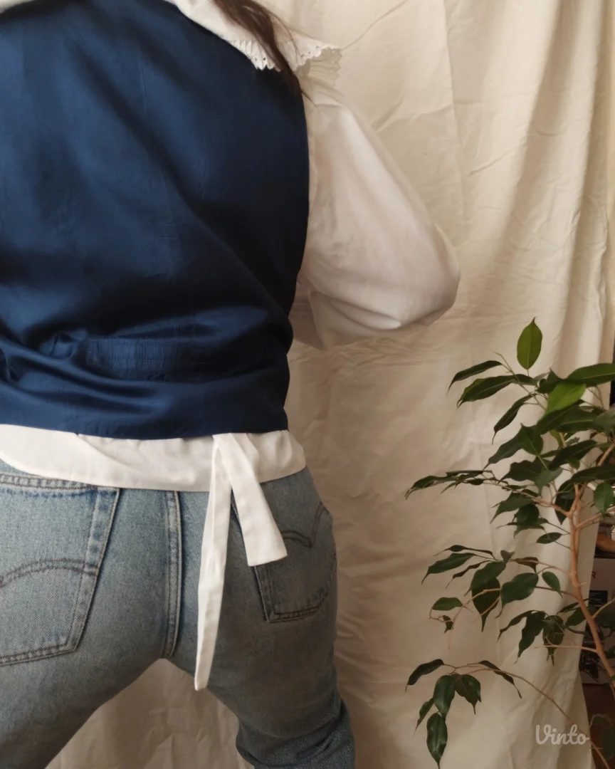 vintage teget prsluk