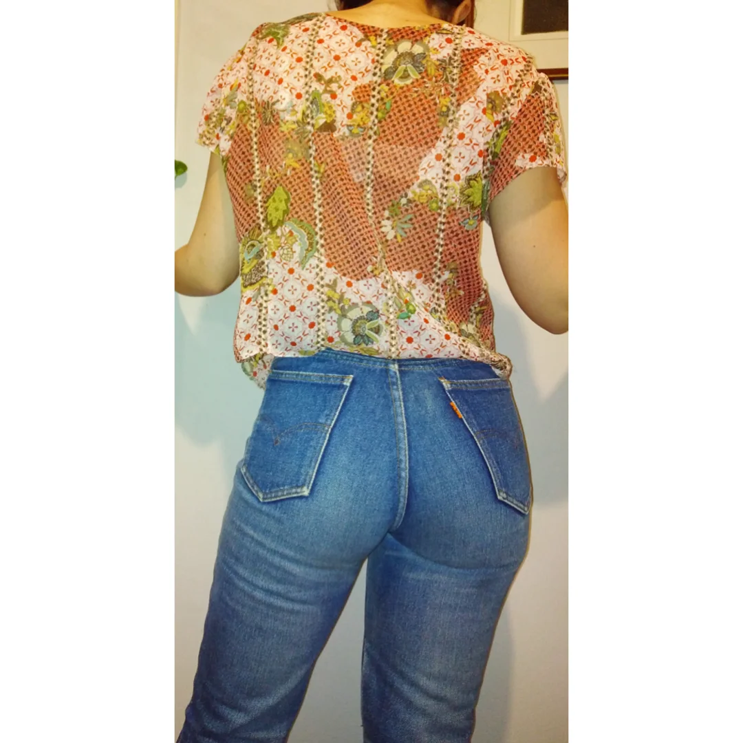 vintage inco cvetna košulja