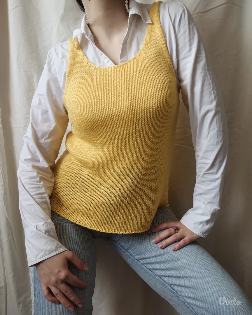 Pleteni žuti prsluk