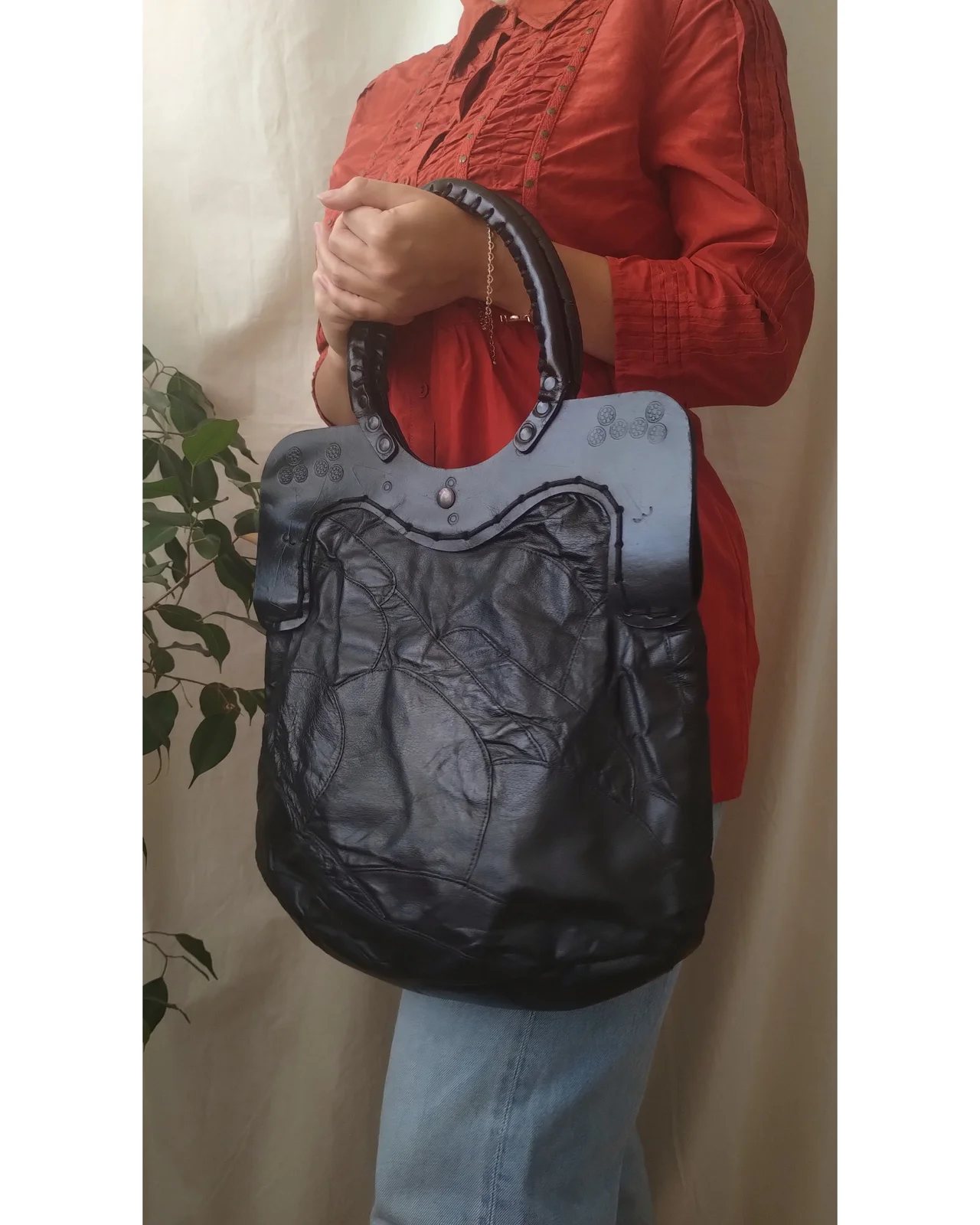 tote patchwork kožna torba