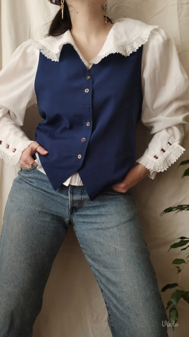 vintage teget prsluk