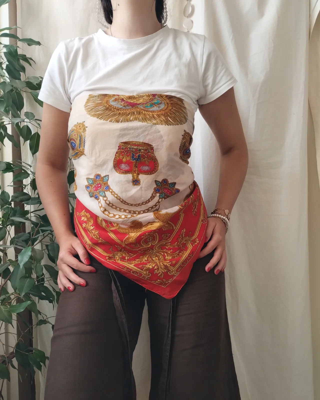 vintage svilena marama