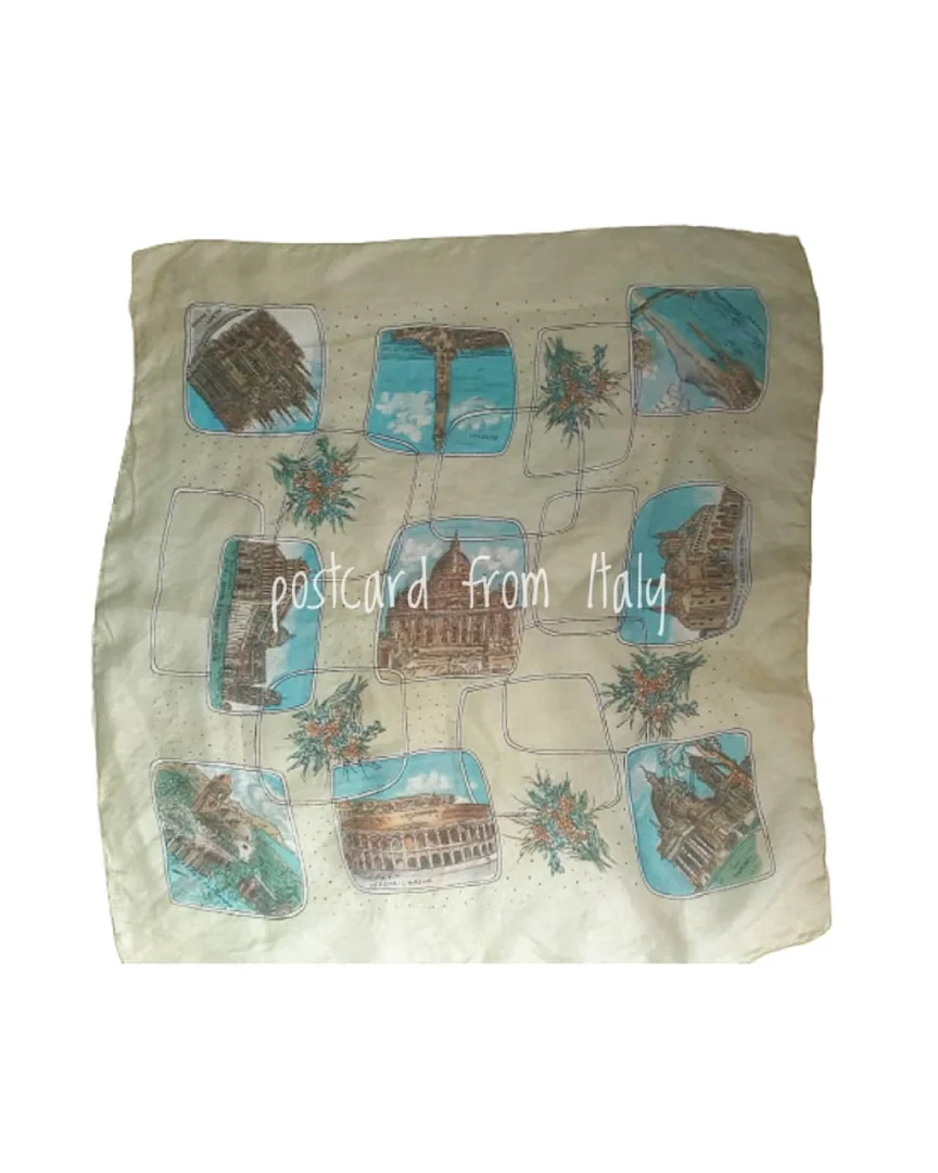 vintage svilena marama - Italija