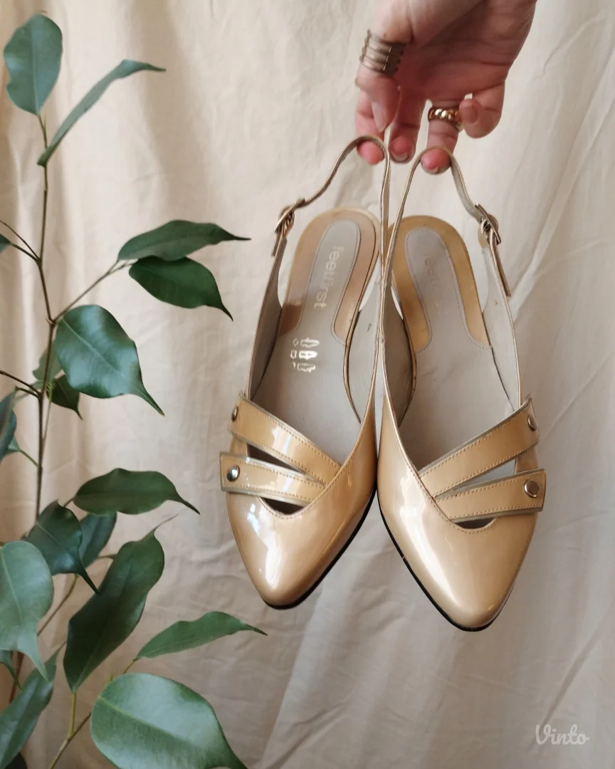 Vintage nude slingback salonke – FeelFirst