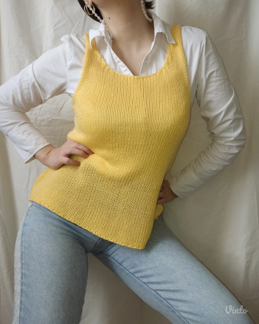 Pleteni žuti prsluk