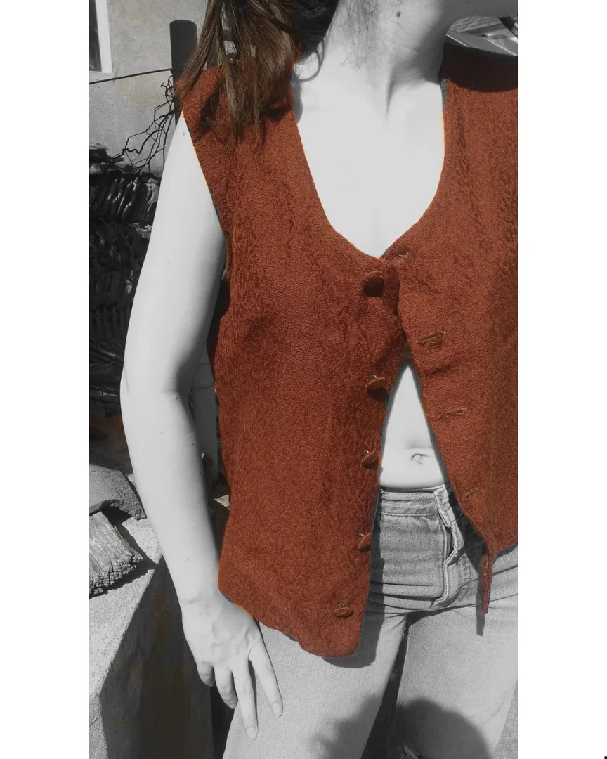 Vintage braon prsluk