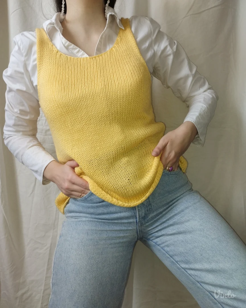 Pleteni žuti prsluk