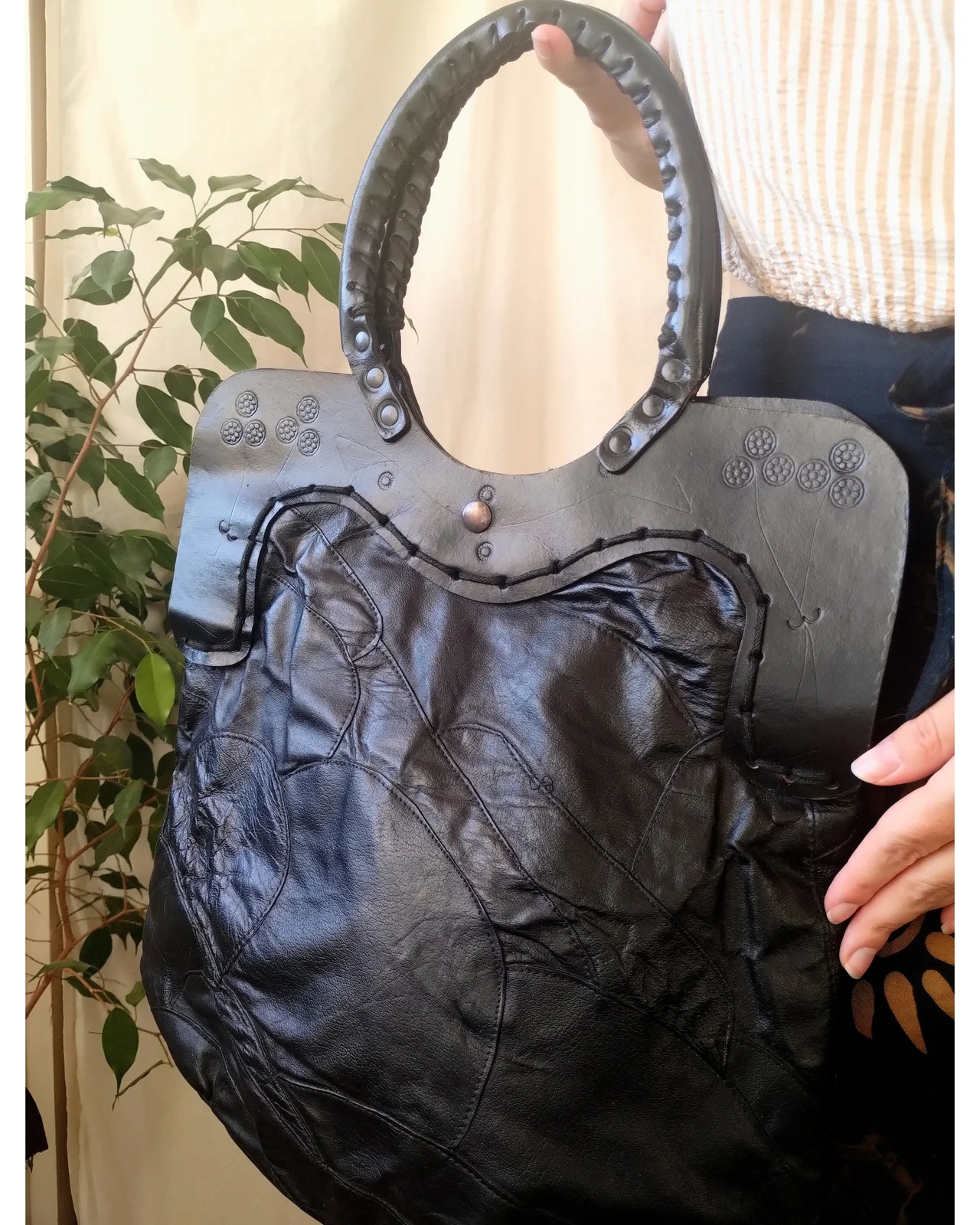 tote patchwork kožna torba