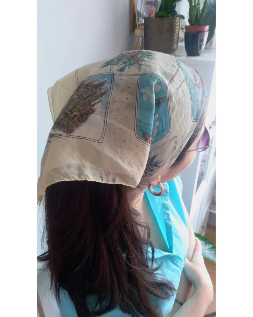 vintage svilena marama - Italija