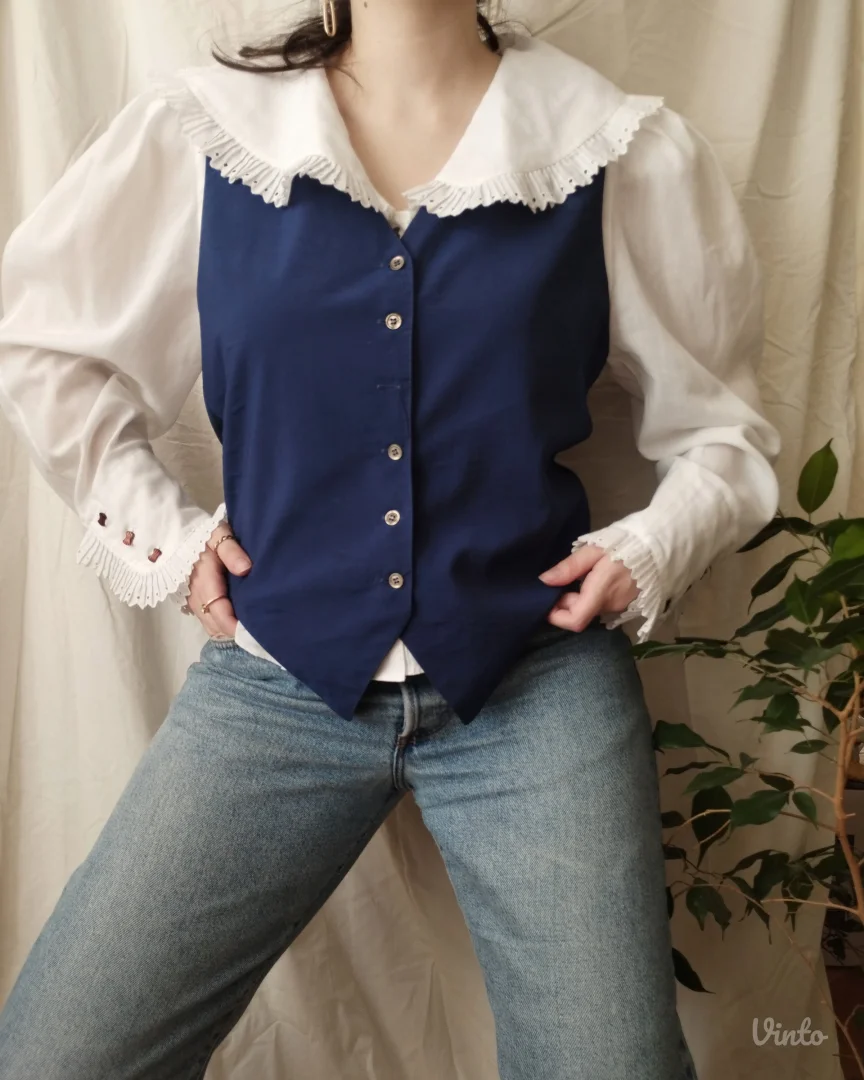 vintage teget prsluk