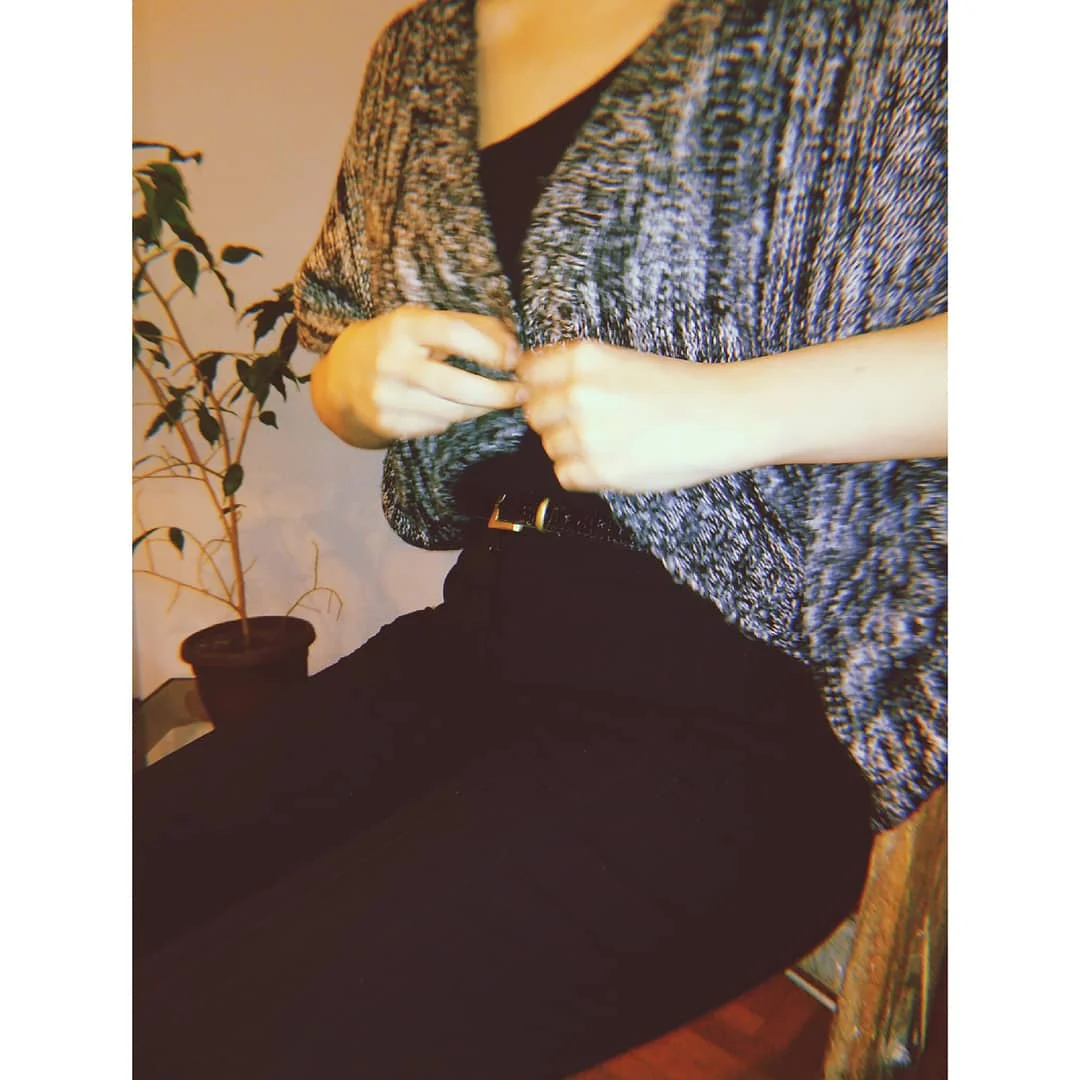 Pončo-kardigan sa miš rukavima