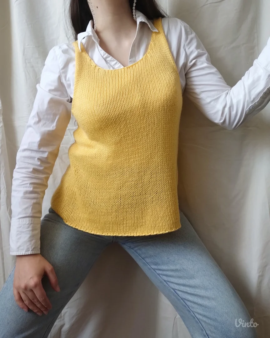 Pleteni žuti prsluk