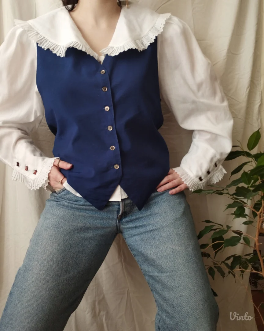 vintage teget prsluk