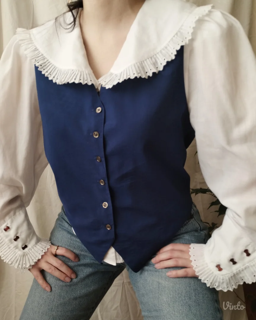 vintage teget prsluk