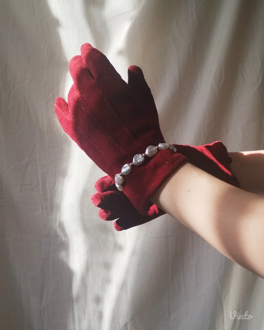 Bordo kožne rukavice