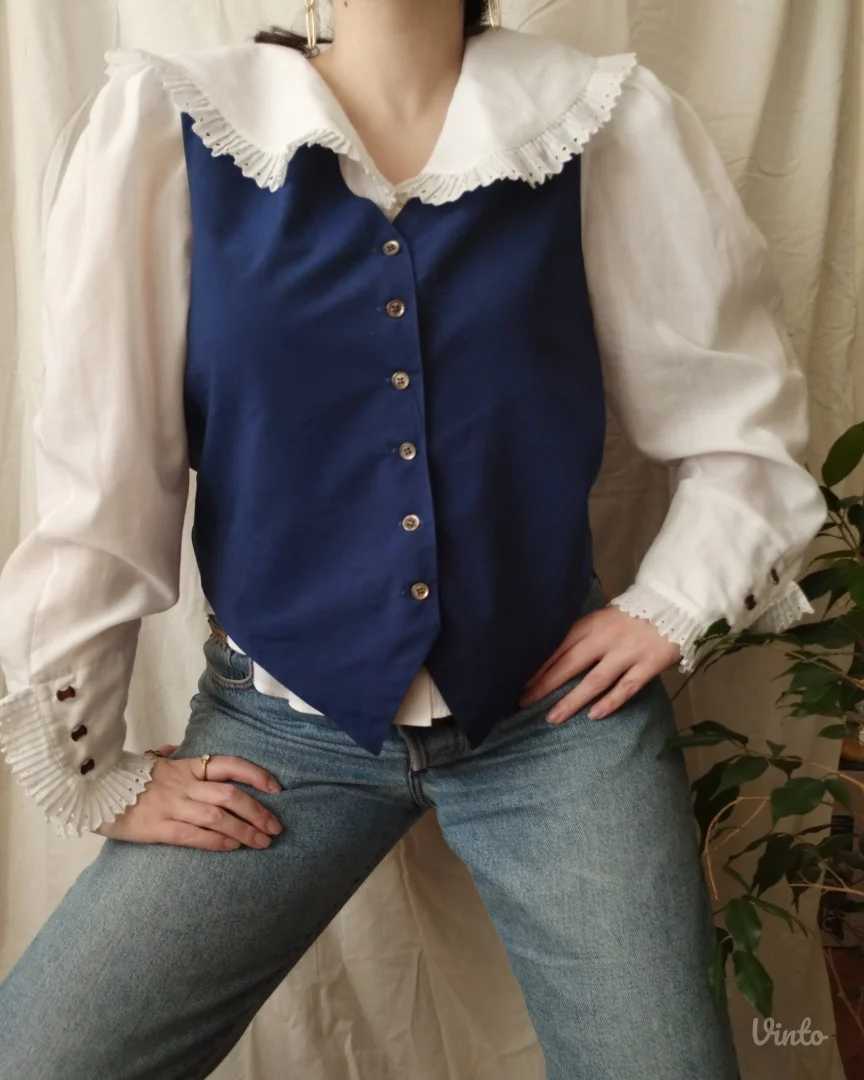 vintage teget prsluk