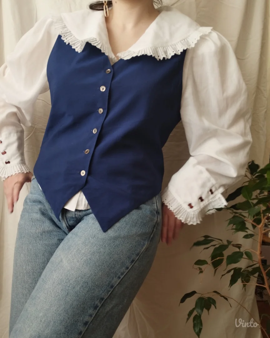 vintage teget prsluk