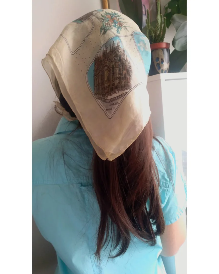 vintage svilena marama - Italija