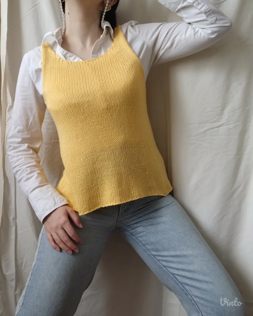 Pleteni žuti prsluk