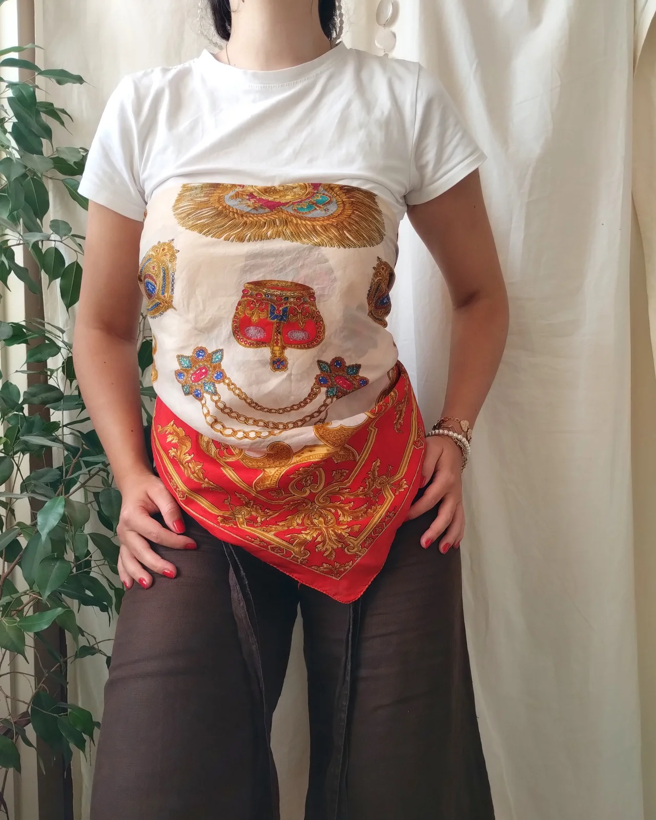 vintage svilena marama