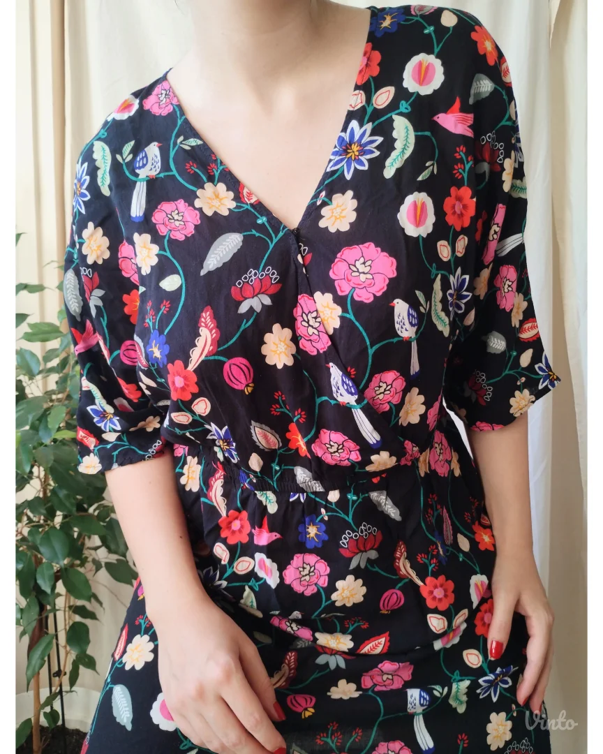 MONOPRIX femme cvetna kratka haljina