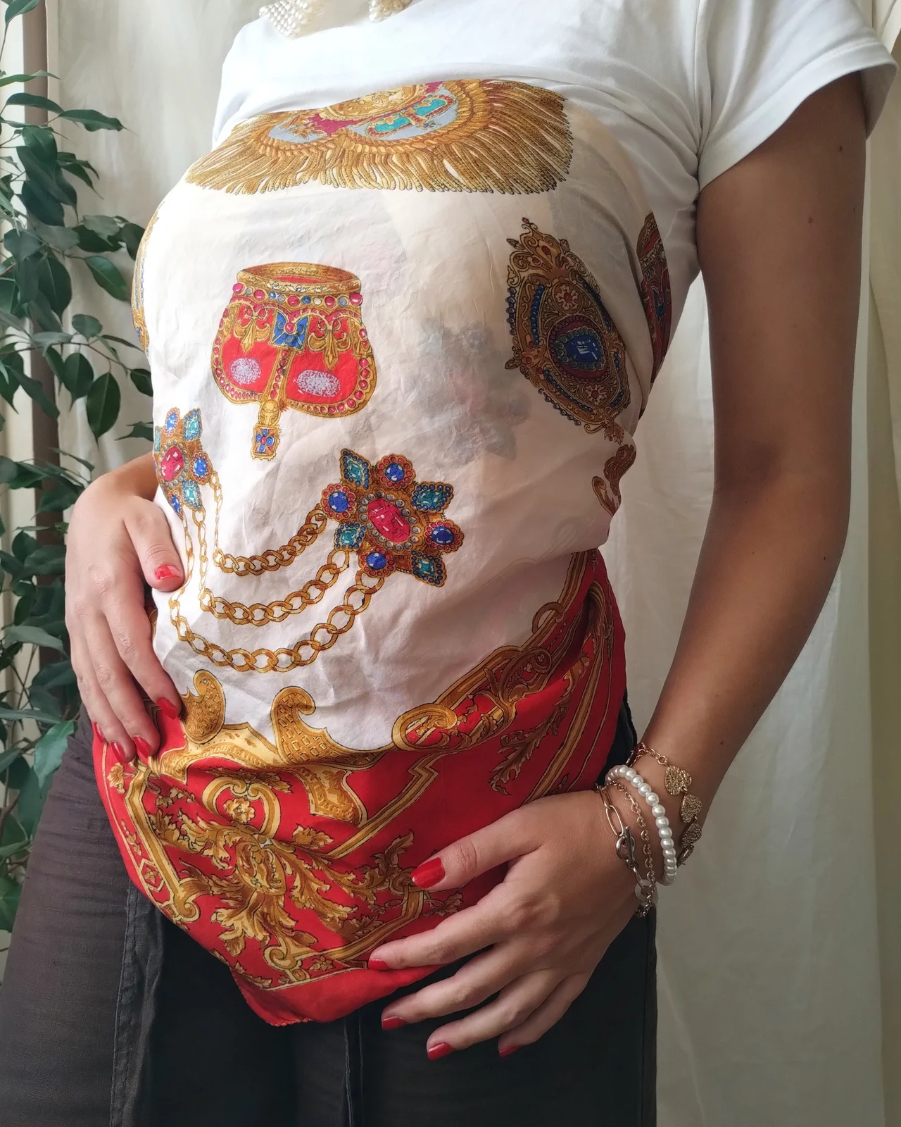 vintage svilena marama