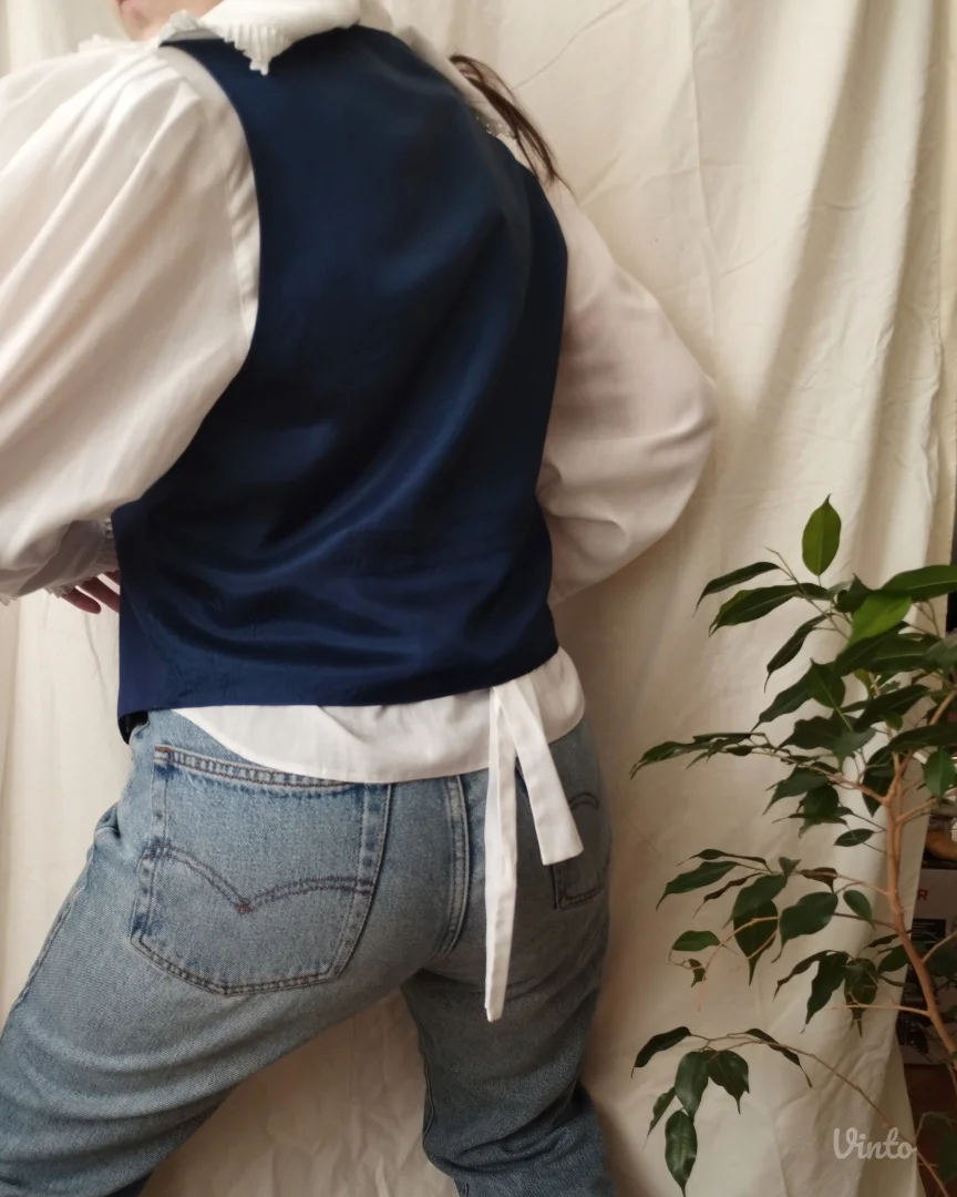 vintage teget prsluk