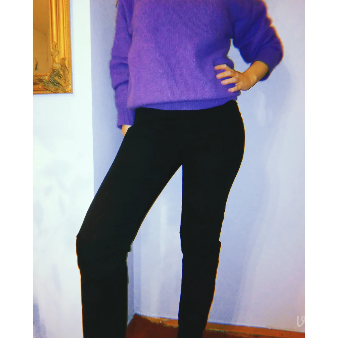 BLUE FIRE crne pantalone