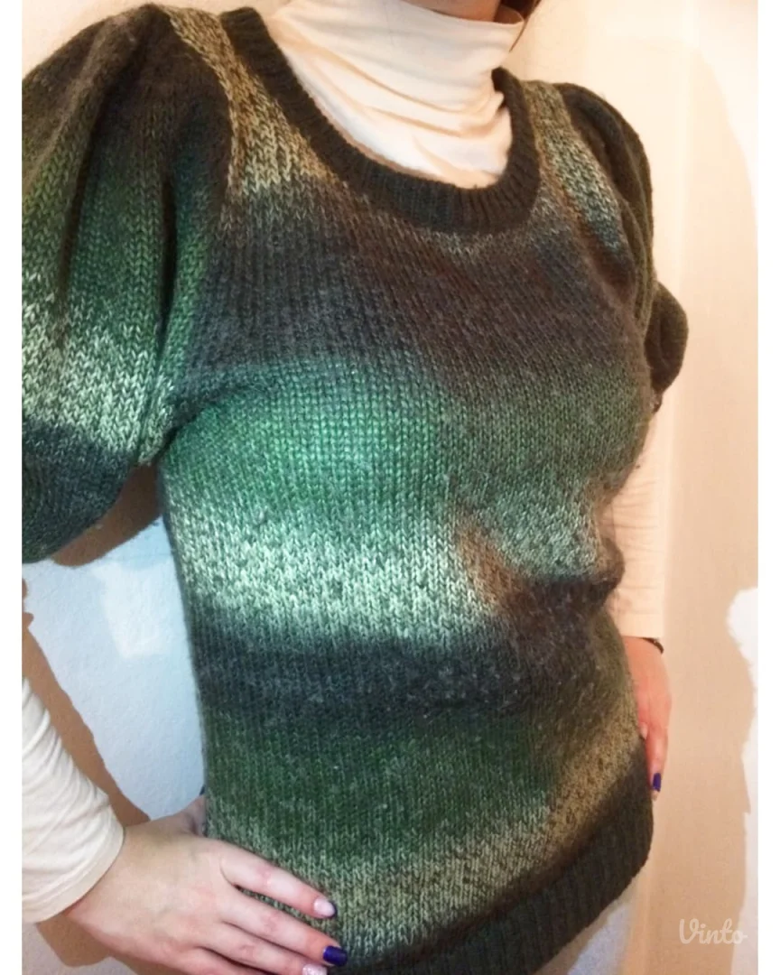 H&M duži džemper sa puf rukavima