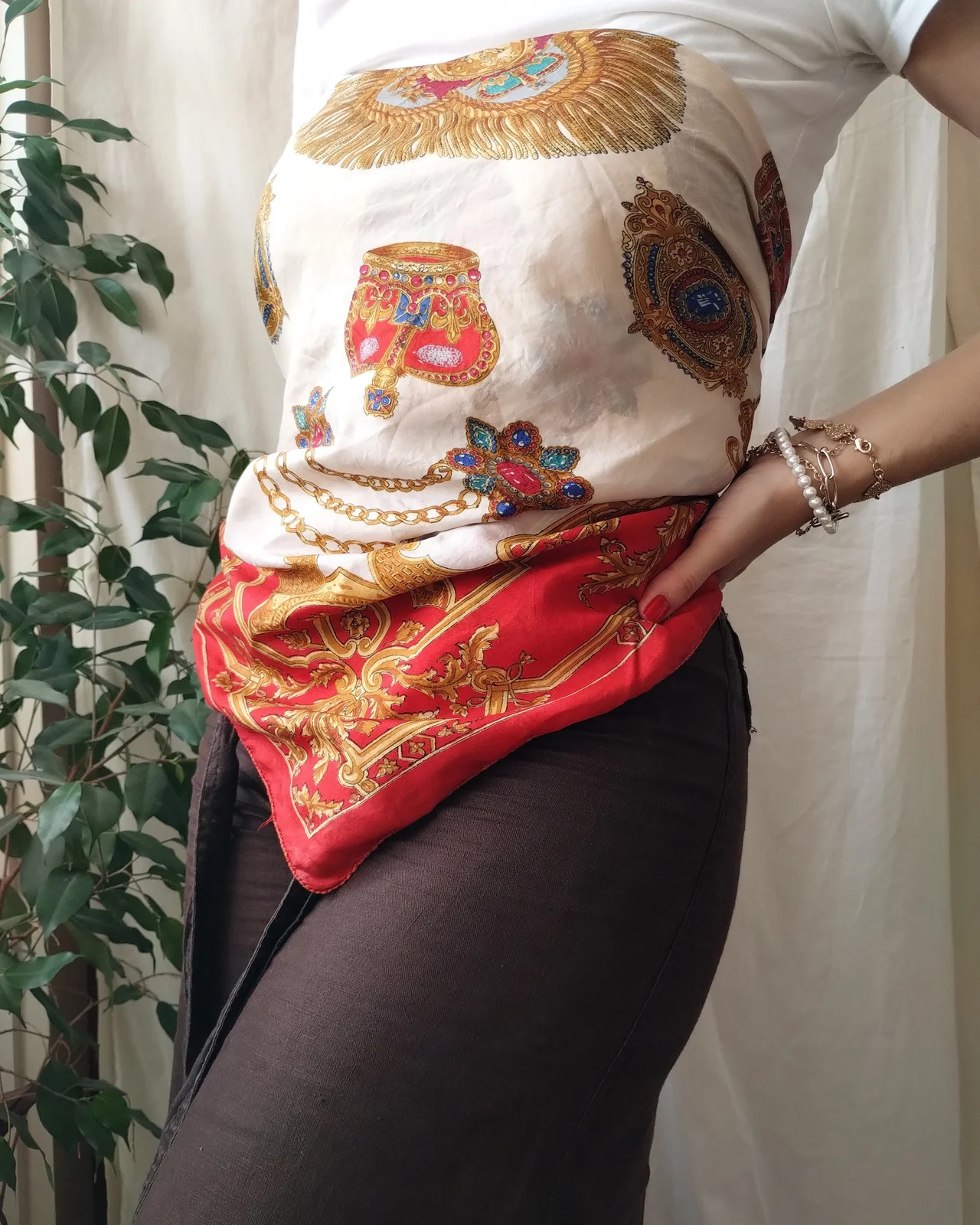 vintage svilena marama