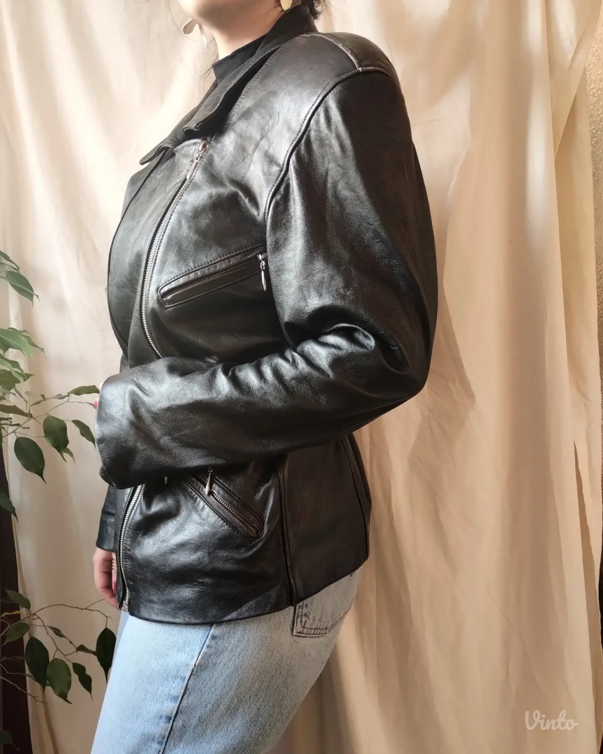 vintage BLACKY DRESS kožna jakna; vel. 40-42