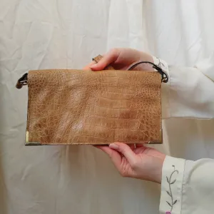 Vintage kožna kroko torbica